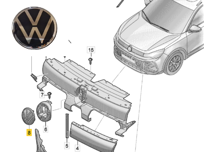 2GM853601E POLO . T-ROC . T-CROSS ACC ÖN ARMA ORJİNAL